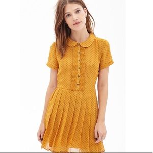 Yellow chiffon dress